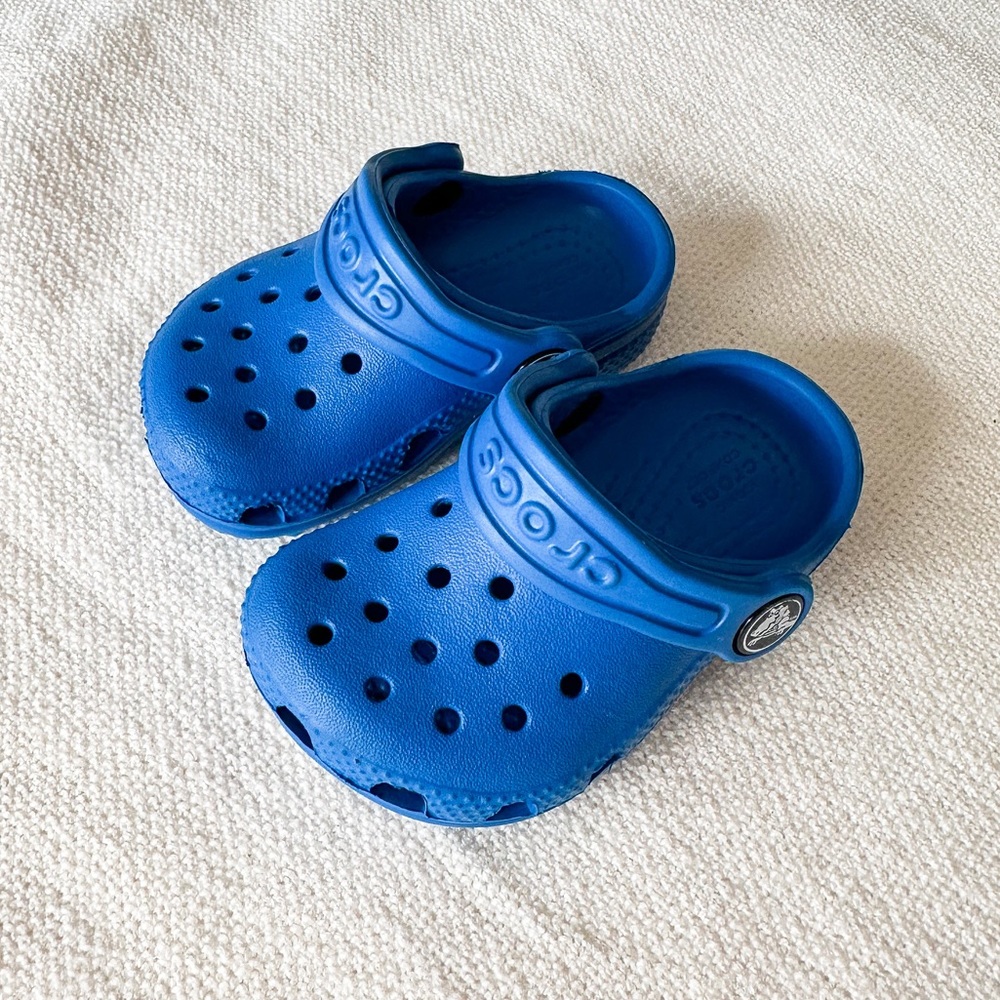 blue baby Crocs